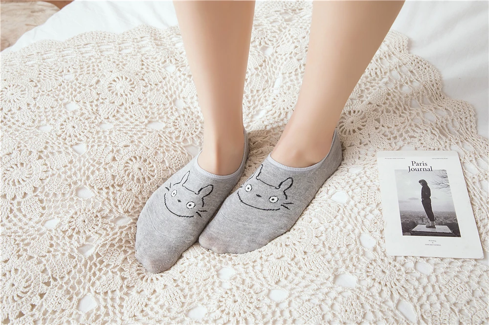5 Pairs/Lot Cartoon Cat Fox Bear Socks Cute Animal Women Summer Funny Short Ankle Sokken Dropship