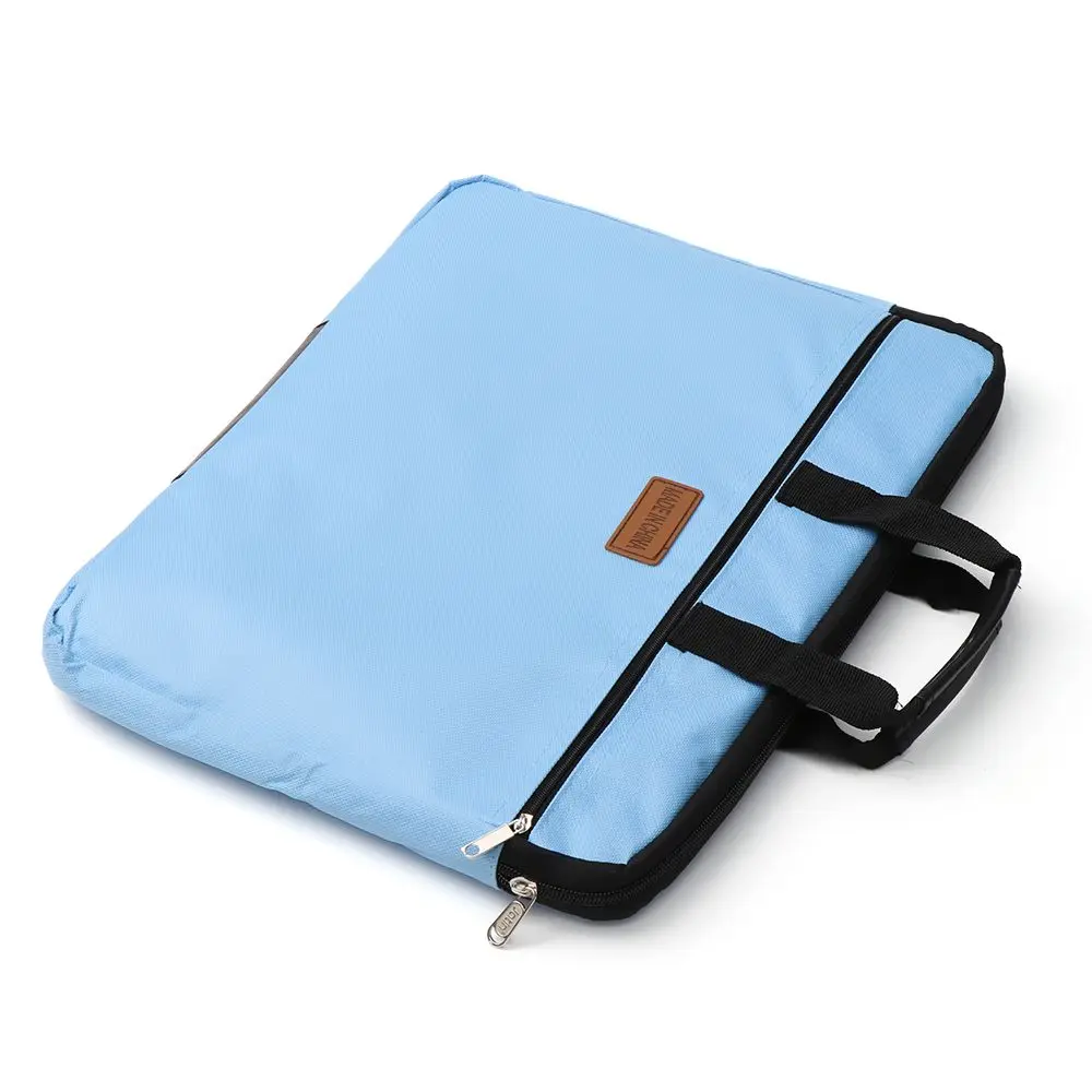 Double Layers Book A4 Document Bag File Folder Holder With Handle Zipper Waterproof Canvas Handbag Business Documents Files Bag