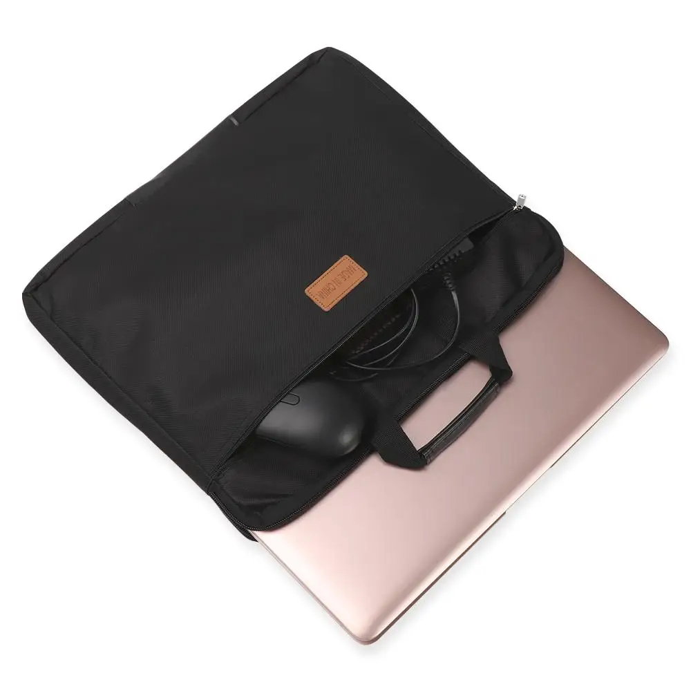 Double Layers Book A4 Document Bag File Folder Holder With Handle Zipper Waterproof Canvas Handbag Business Documents Files Bag