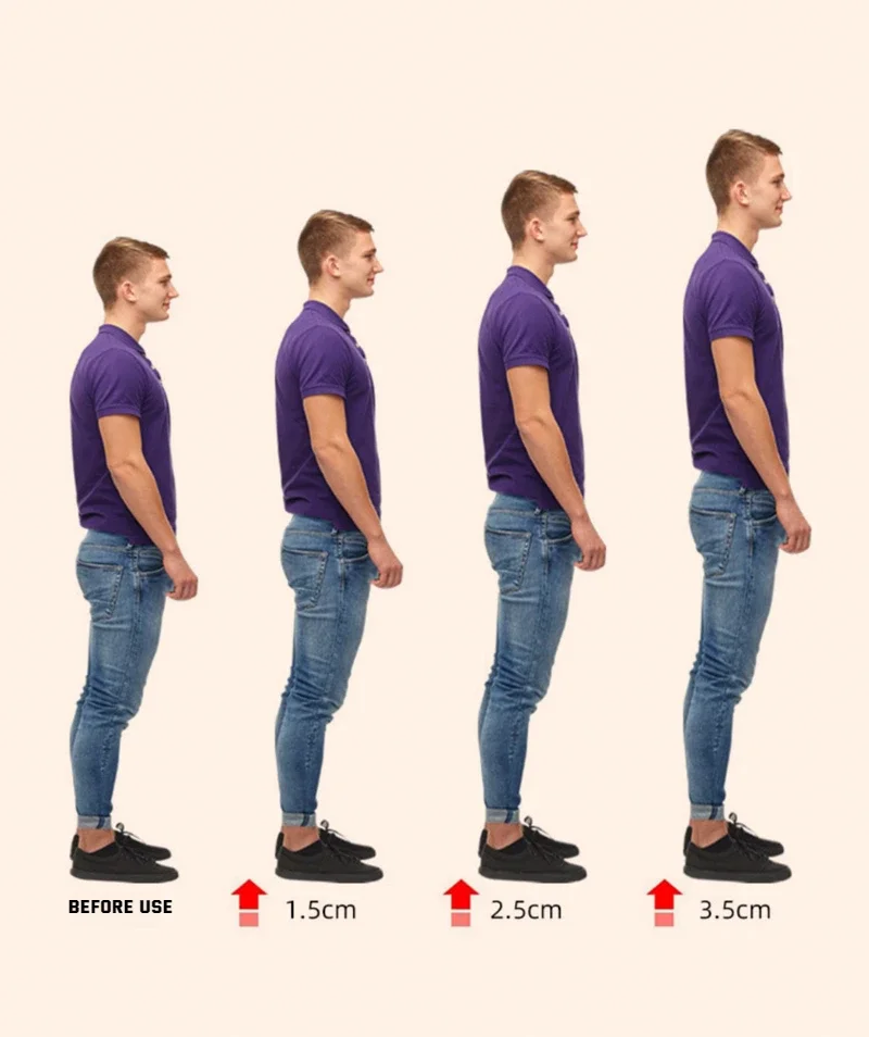 1Pair Gel Shoes Insole for Feet Silicone Invisible Height Increasing Insoles Non Slip Shoe Pads Men Shock Absorption Shoe Sole