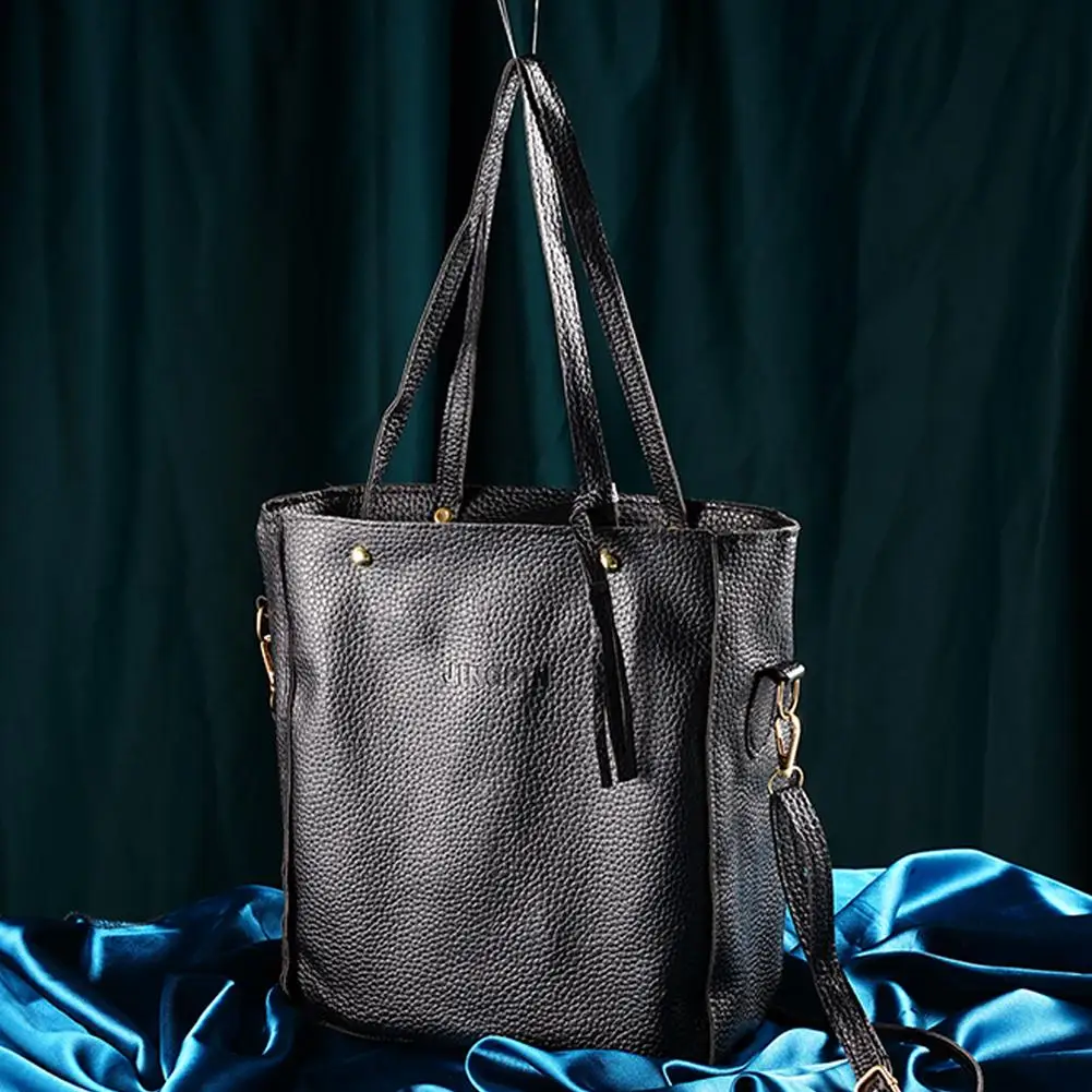 4pcs/set Fashion Women Handbag Set Large Capacity PU Leather Handbag Shoulder Bag Crossbody Bag Purse Wallet