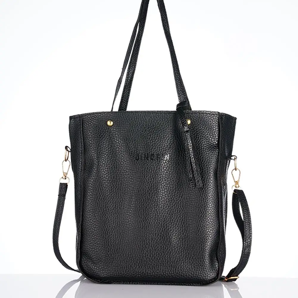 4pcs/set Fashion Women Handbag Set Large Capacity PU Leather Handbag Shoulder Bag Crossbody Bag Purse Wallet