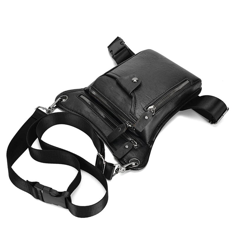 Vintage PU Leather Waist Pack Drop Leg Bag Men Women Belt Hip Bag Multifunction Motorcycle Bicycle Outdoor Hiking Camping Bag