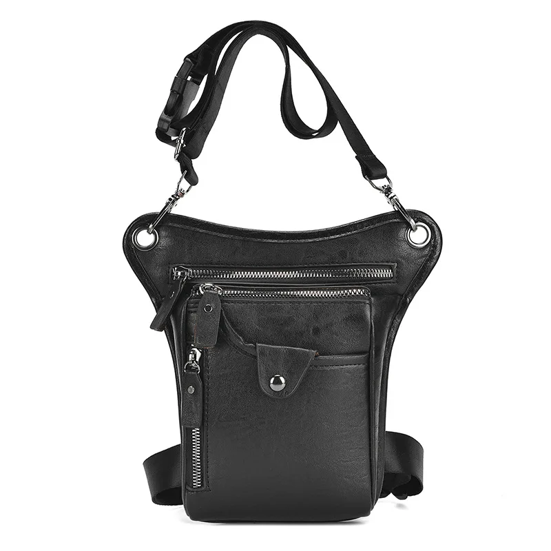 Vintage PU Leather Waist Pack Drop Leg Bag Men Women Belt Hip Bag Multifunction Motorcycle Bicycle Outdoor Hiking Camping Bag