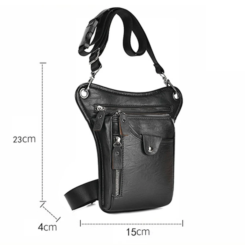 Vintage PU Leather Waist Pack Drop Leg Bag Men Women Belt Hip Bag Multifunction Motorcycle Bicycle Outdoor Hiking Camping Bag