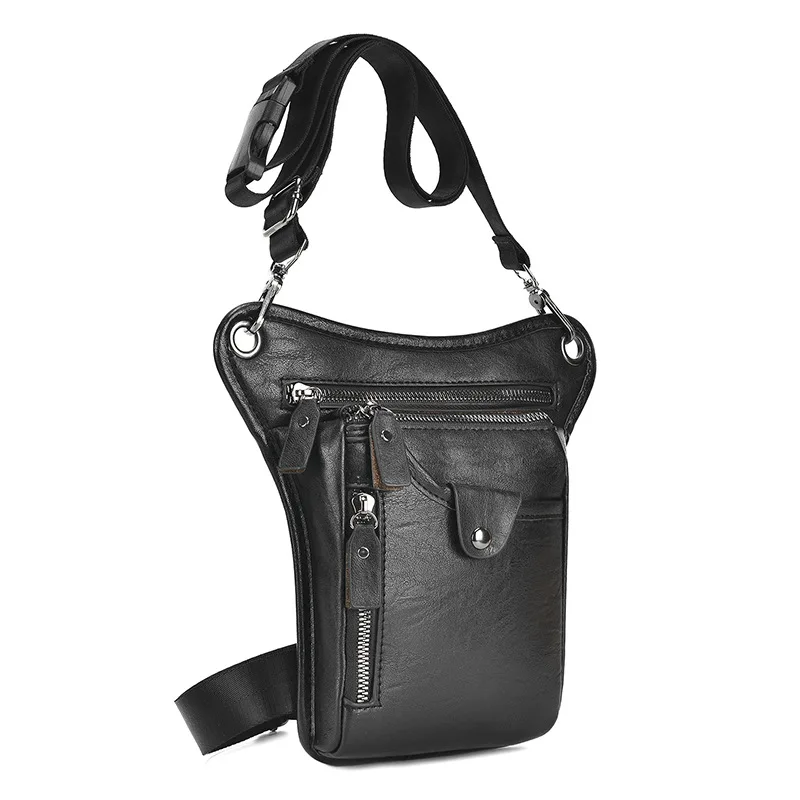 Vintage PU Leather Waist Pack Drop Leg Bag Men Women Belt Hip Bag Multifunction Motorcycle Bicycle Outdoor Hiking Camping Bag
