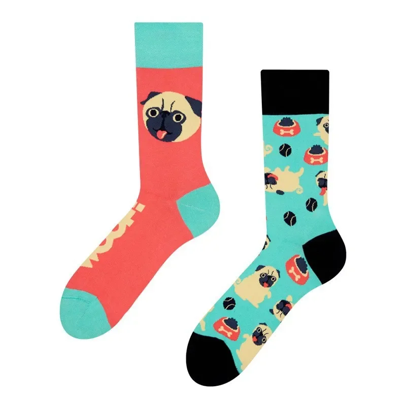 2024 Autumn 1 Pair Women Original AB Tide Socks Medium High Tube Colorful Socks Animal Flower Cotton Unisex Socks