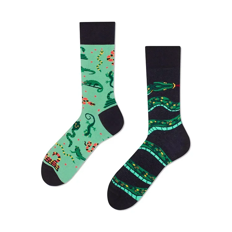 2024 Autumn 1 Pair Women Original AB Tide Socks Medium High Tube Colorful Socks Animal Flower Cotton Unisex Socks