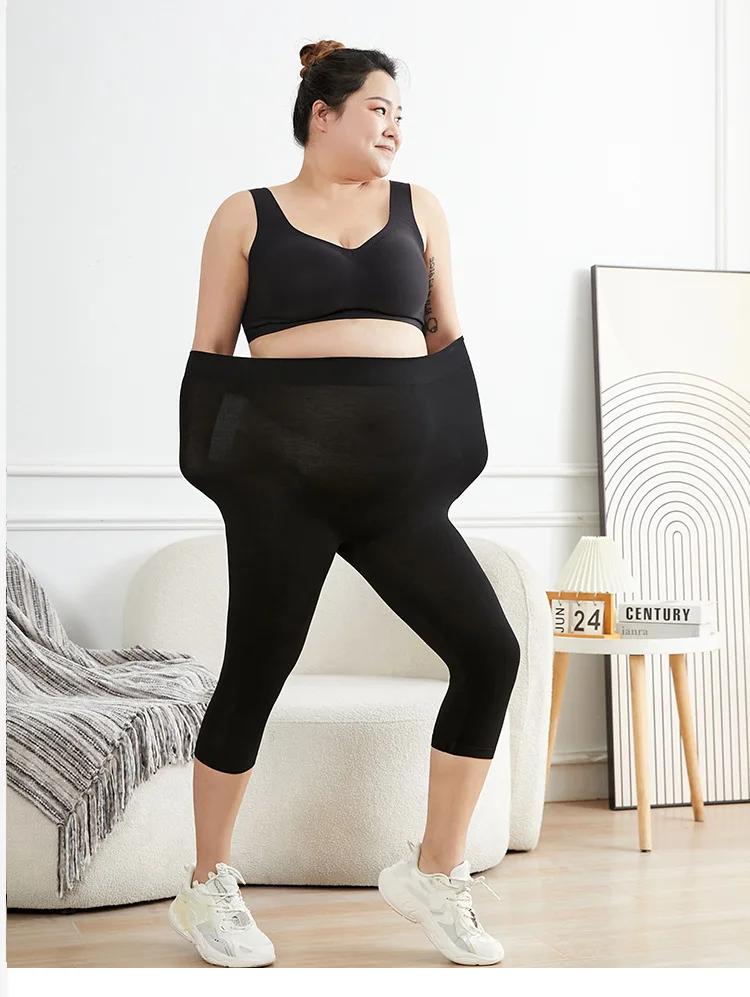 Women Big Size Leggings Black High Stretchy Shorts Outdoor Wearling Casul Sports Tights Ladies Plus Size Modal Leggings