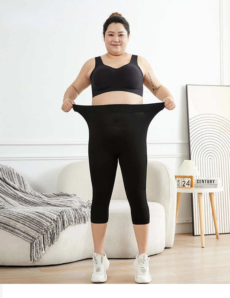 Women Big Size Leggings Black High Stretchy Shorts Outdoor Wearling Casul Sports Tights Ladies Plus Size Modal Leggings