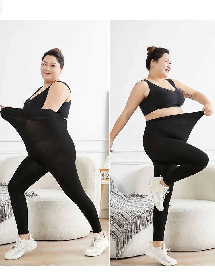 Women Big Size Leggings Black High Stretchy Shorts Outdoor Wearling Casul Sports Tights Ladies Plus Size Modal Leggings
