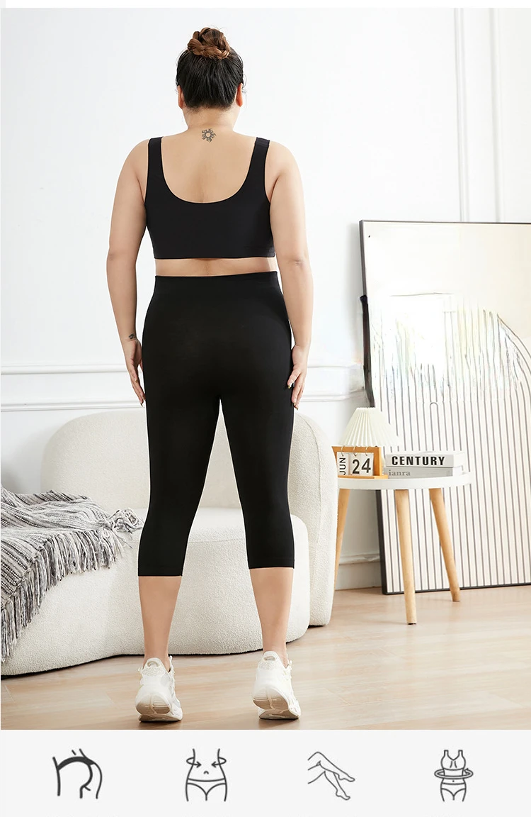 Women Big Size Leggings Black High Stretchy Shorts Outdoor Wearling Casul Sports Tights Ladies Plus Size Modal Leggings
