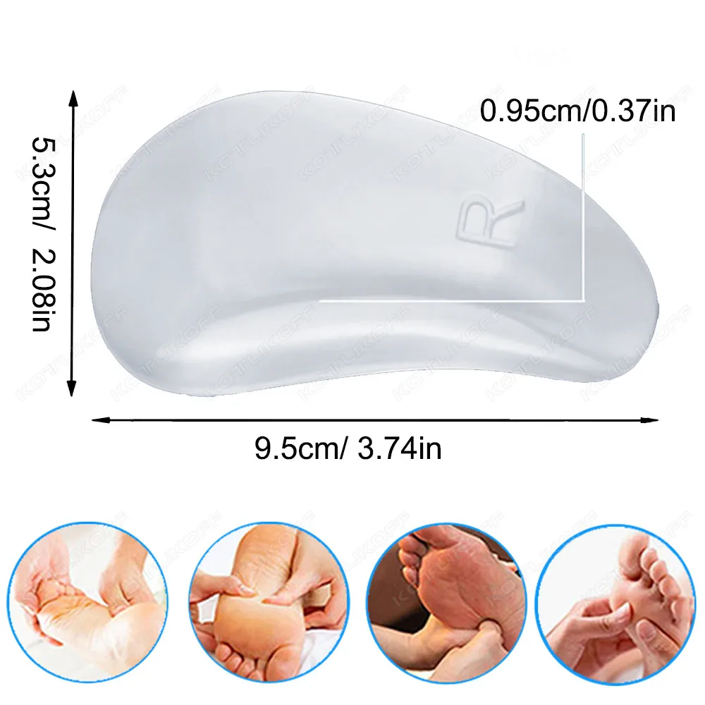 Orthotic Arch Foot Care Comfort Pain Silicone Orthopedic Insoles for Shoes Women Flat Feet Arch Support Self-adhesive Foot Pads