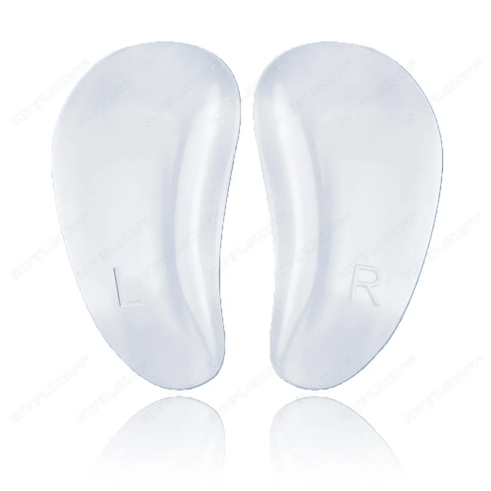 Orthotic Arch Foot Care Comfort Pain Silicone Orthopedic Insoles for Shoes Women Flat Feet Arch Support Self-adhesive Foot Pads