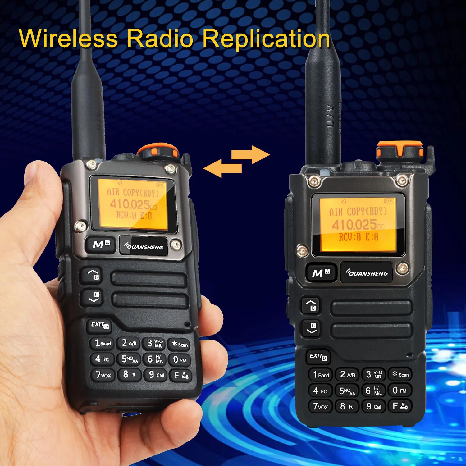 UV-K5(8) Air Band 50-600MHz Rx Multi-Band 136-600MHz Tx DTMF Scrablmer Vox Frequency Scan Copy NoAA FM Quansheng  Walkie Talkie