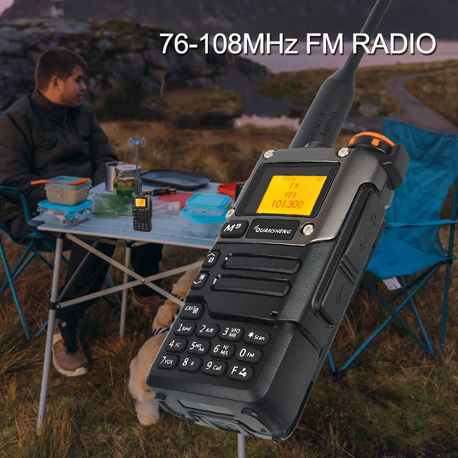 UV-K5(8) Air Band 50-600MHz Rx Multi-Band 136-600MHz Tx DTMF Scrablmer Vox Frequency Scan Copy NoAA FM Quansheng  Walkie Talkie