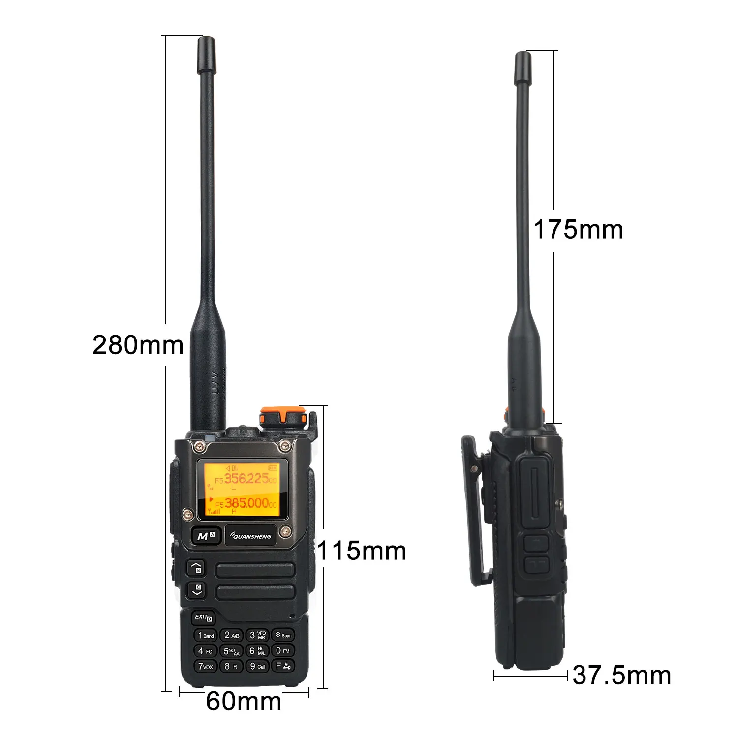 UV-K5(8) Air Band 50-600MHz Rx Multi-Band 136-600MHz Tx DTMF Scrablmer Vox Frequency Scan Copy NoAA FM Quansheng  Walkie Talkie