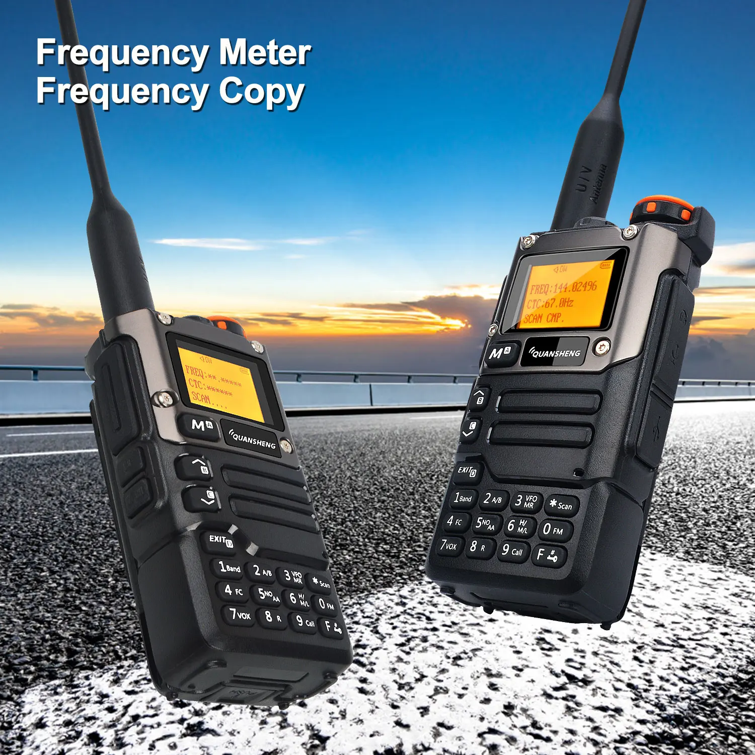 UV-K5(8) Air Band 50-600MHz Rx Multi-Band 136-600MHz Tx DTMF Scrablmer Vox Frequency Scan Copy NoAA FM Quansheng  Walkie Talkie