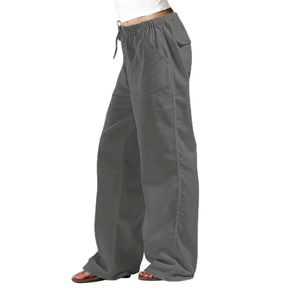Summer Women Cotton Linen Pants Hight Waist Loose Oversized Trousers Female Long Casual Solid Color Pants Streetwear Women