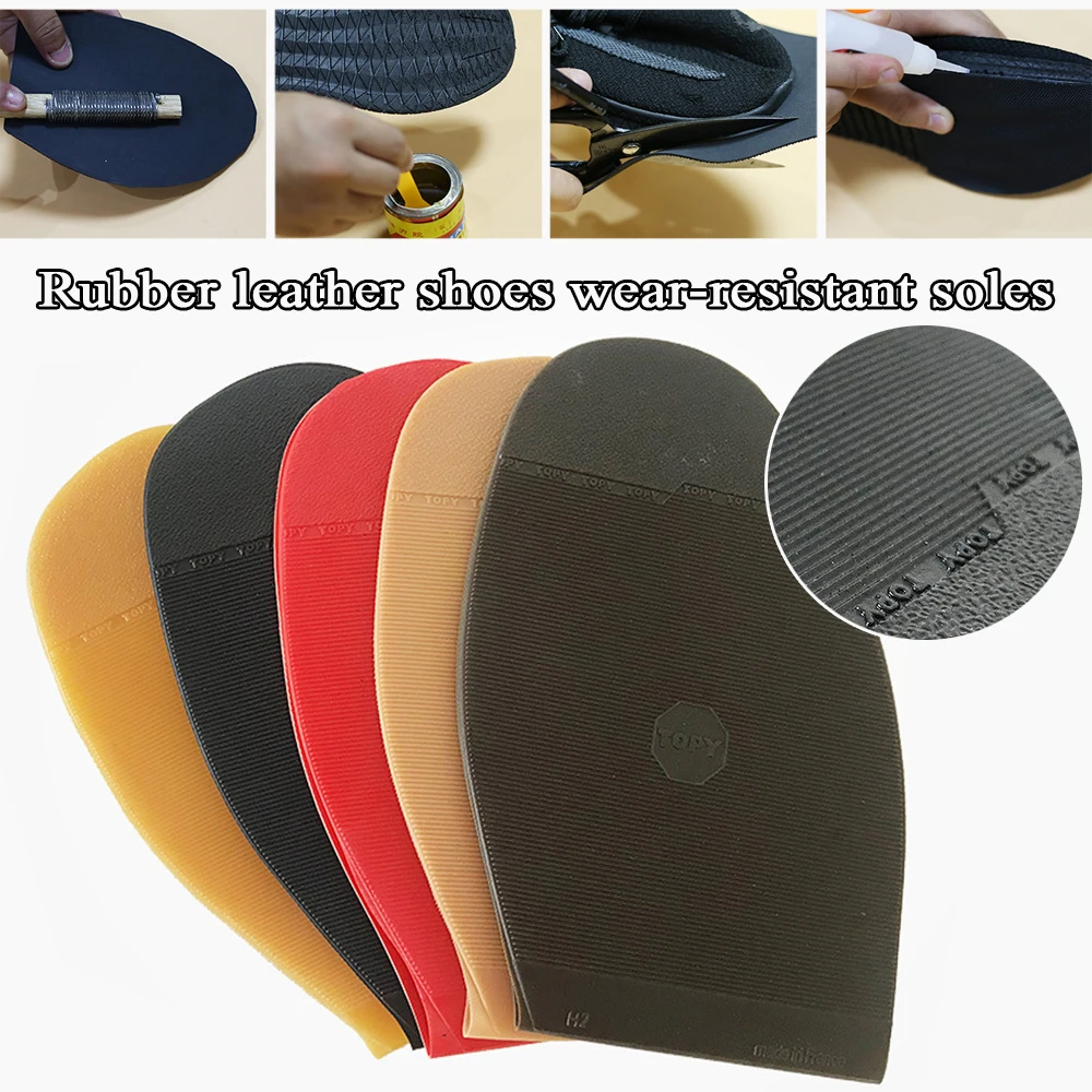 1Pair Rubber Anti Slip Wear-resistant Sole Forefoot Pads Ground Grip Half Outsoles Repair Shoe Protector DIY Shoe Accessories