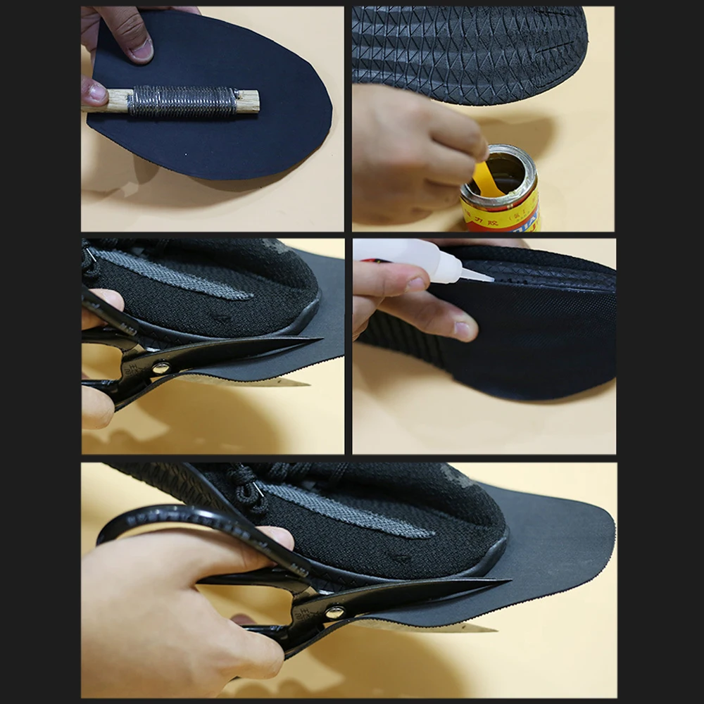 1Pair Rubber Anti Slip Wear-resistant Sole Forefoot Pads Ground Grip Half Outsoles Repair Shoe Protector DIY Shoe Accessories