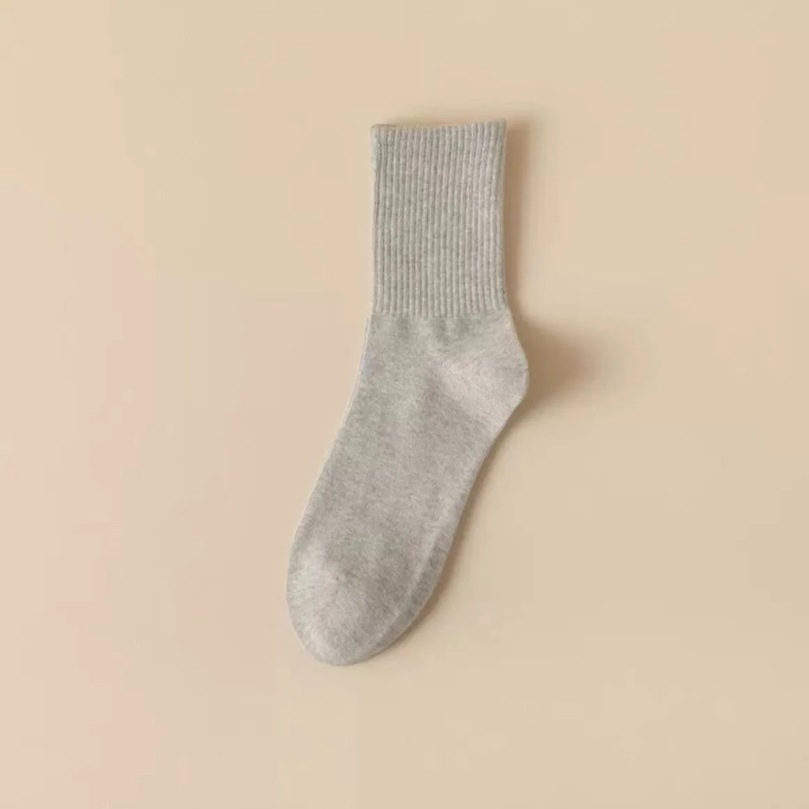 6 Pairs Women Socks Simplicity Parallel Bars Versatile Sport Socks Socks Solid Breathable Mid-Tube Socks Woman Absorbent Socks