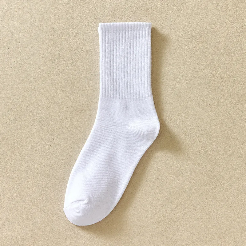 6 Pairs Women Socks Simplicity Parallel Bars Versatile Sport Socks Socks Solid Breathable Mid-Tube Socks Woman Absorbent Socks