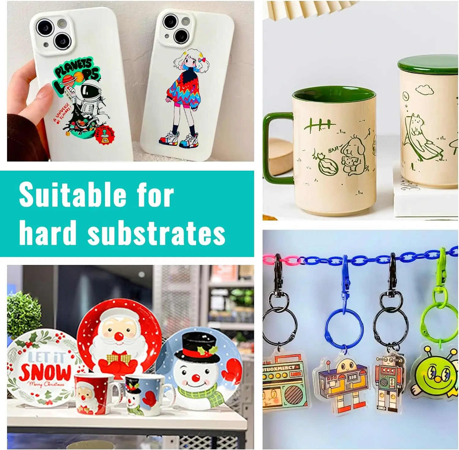 ESHANG Sublimation Paper A4 100 Sheets for Any Inkjet Printer Which Match Sublimation Ink 105g