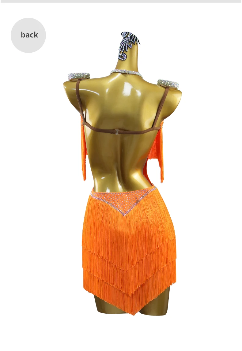 2026 Latin Dance Dress Girls Costume Fringed Skirt Line Women's Clothes Samba Competition Ball Sports Suit Elegant Stage Cabaret