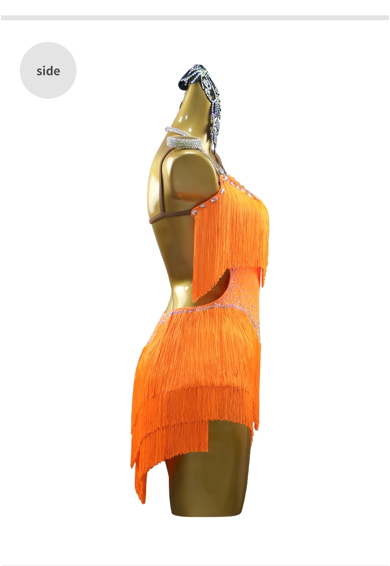 2026 Latin Dance Dress Girls Costume Fringed Skirt Line Women's Clothes Samba Competition Ball Sports Suit Elegant Stage Cabaret