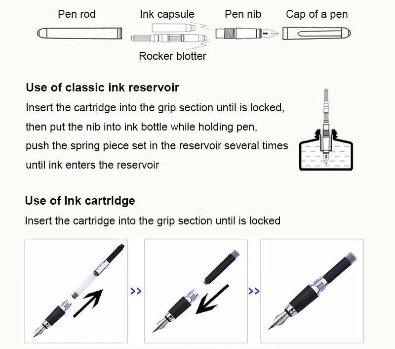 KACO Classic Colorful Fountain Pen 만년필 EF Hooded Exchangeable Ink Cartridge for School Office Stationery Nib Smooth Writing