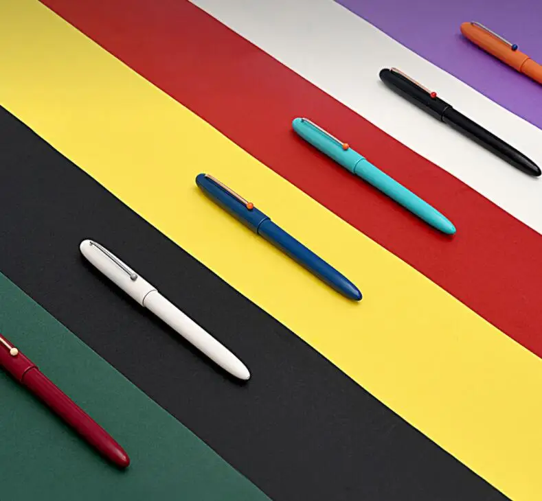 KACO Classic Colorful Fountain Pen 만년필 EF Hooded Exchangeable Ink Cartridge for School Office Stationery Nib Smooth Writing