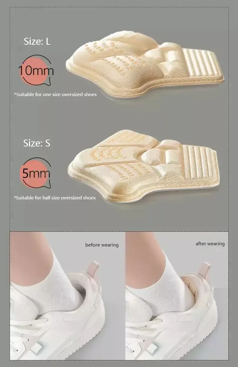 Heel Protectors Stickers Feet Pads for Sneakers Silicone Non Slip Shoe Pad Foot Care Pain Relief Shoes Inserts Shoes Accesories