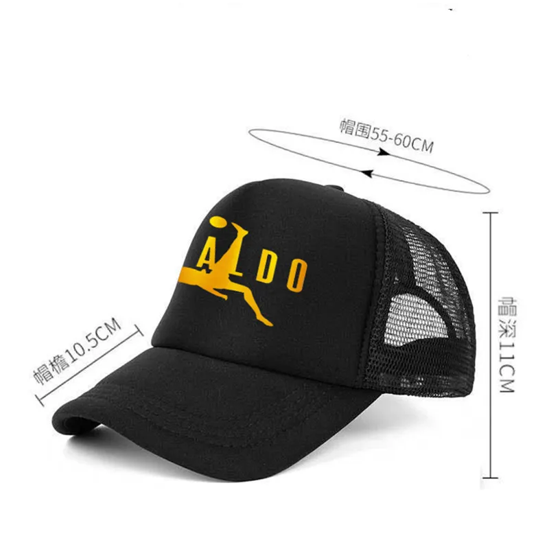 Outdoor 3D Printed Cristiano Ronaldo CR7 Baseball Cap Adjustable Cr7 Snapback Hat Men Women Casual Sports Mesh Hats Party