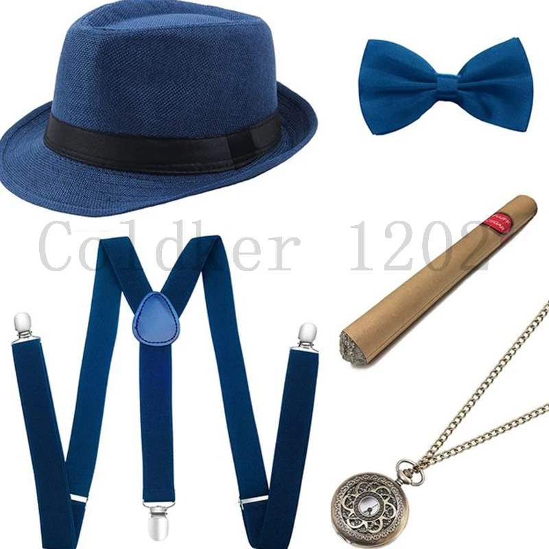 Funny Party Hats Gangster Costume 3 Pc Set 1920's Halloween Costume for Men Women Magic Performance Cosplay Dance