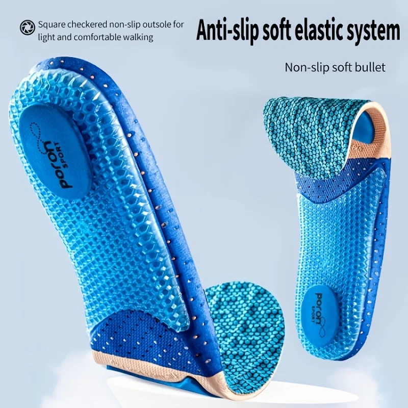 Silicone Orthopedic Insoles for Shoes High Elastic Sport Shockabsorbing Insole for Feet Arch Support Plantar Fasciitis Shoe Sole