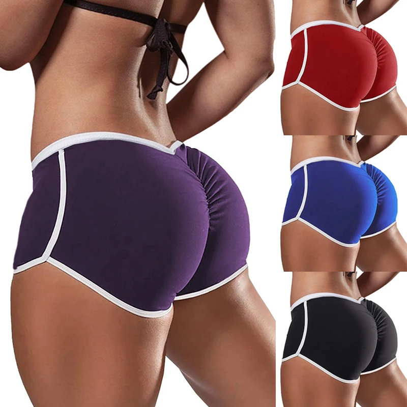 Causal Yoga Shorts for Women Summer Sports Fitness Skinny Slim Low Waist Stretchy Gym Clothing Short Pants