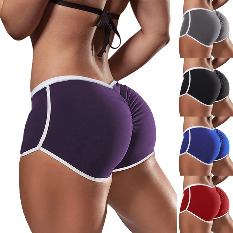 Causal Yoga Shorts for Women Summer Sports Fitness Skinny Slim Low Waist Stretchy Gym Clothing Short Pants