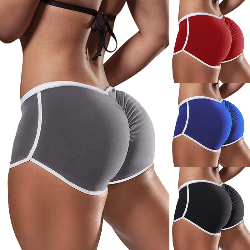 Causal Yoga Shorts for Women Summer Sports Fitness Skinny Slim Low Waist Stretchy Gym Clothing Short Pants