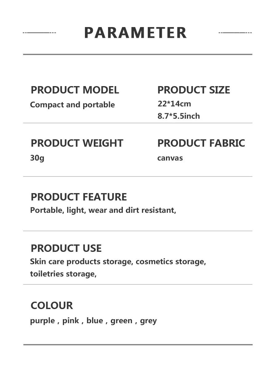 Canvas Printed Makeup Bag For Women Waterproof Portable Instagram Style Student Pencil Case Travel Storage Toiletries Bag