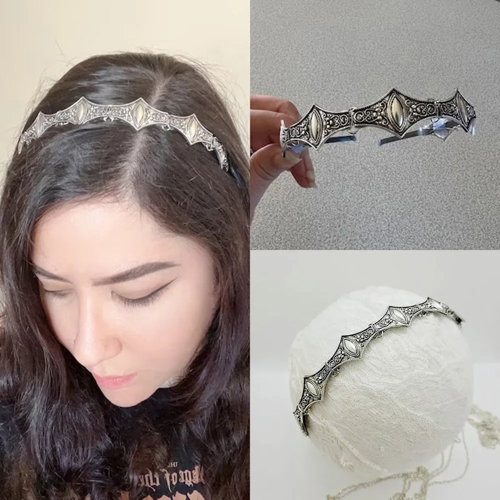 Vintage Princess Queen Crown Headpiece Metal Headwear Cosplay Women Baroque Wedding Party Costume Accessories Props Gifts