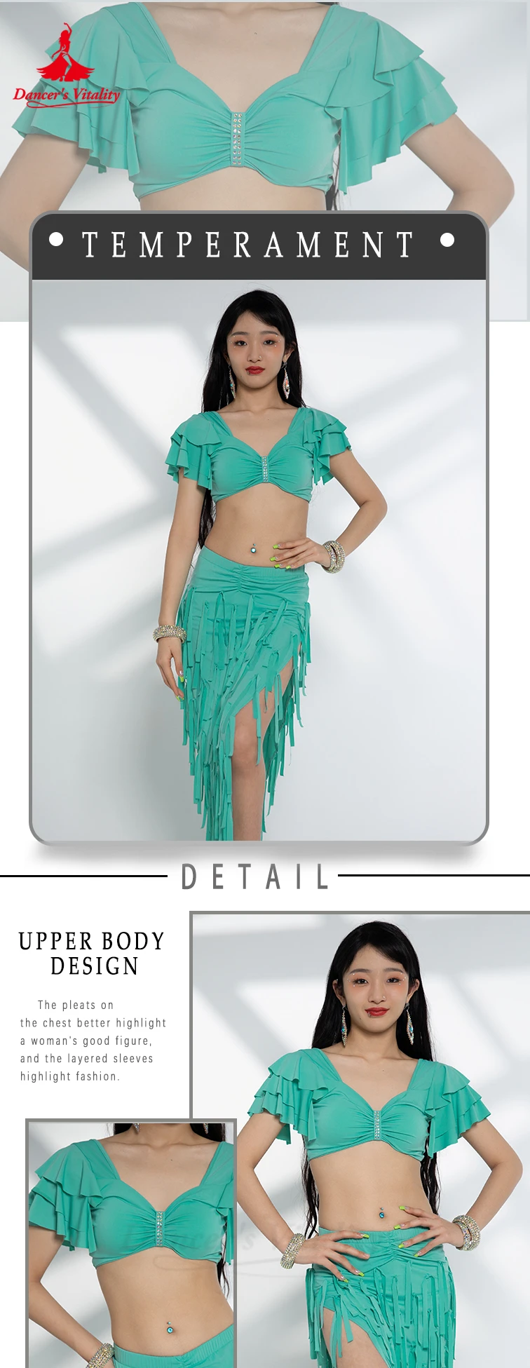 Belly Dancer Costume Set for Women Sexy Top+sexy Drum Solo Skirt 2pcs Oriental Belly Dancing Wear Clothing Bellydance Outfit