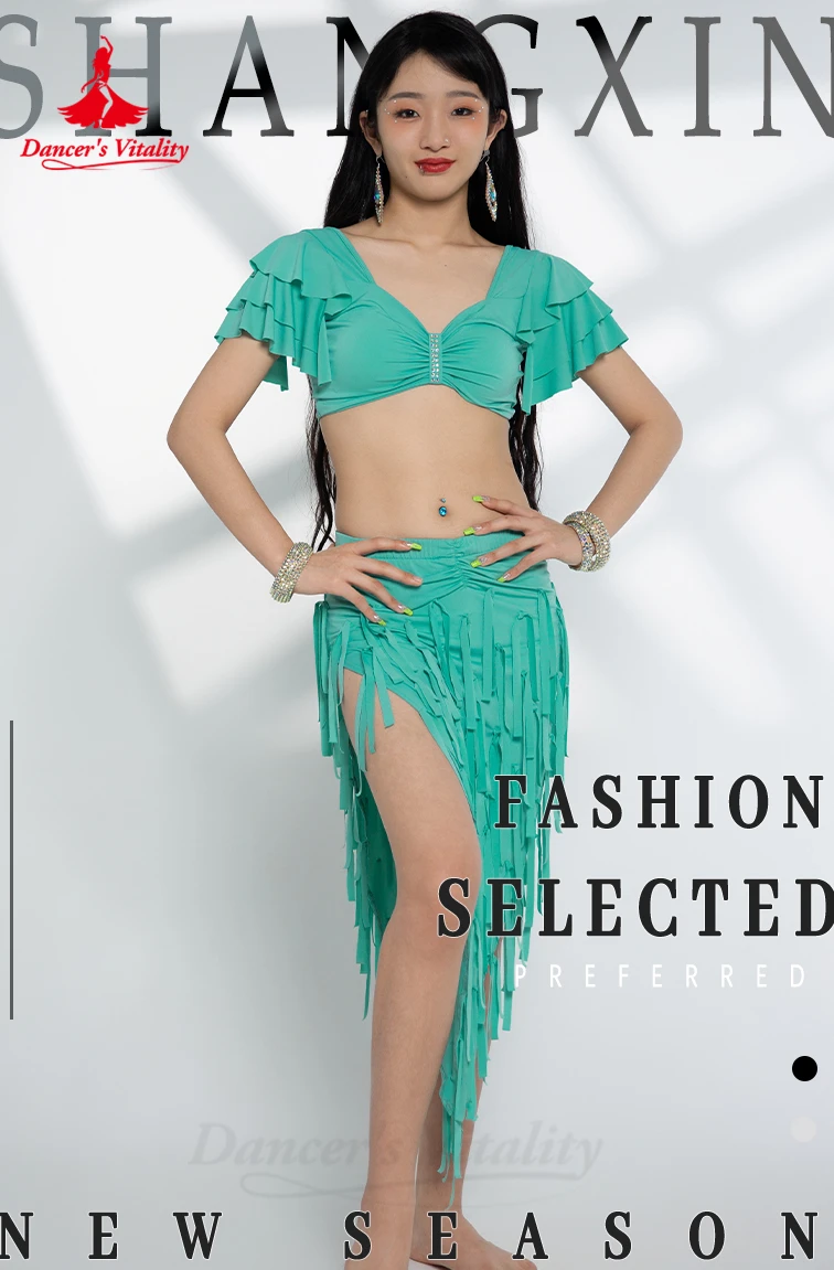 Belly Dancer Costume Set for Women Sexy Top+sexy Drum Solo Skirt 2pcs Oriental Belly Dancing Wear Clothing Bellydance Outfit