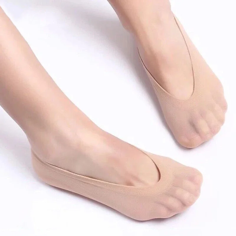 30pairs Summer Short Socks Women Invisible Thin Boat Socks Female Non-slip Seamless Ice Silk Ankle Sox High Heels Slippers Sock