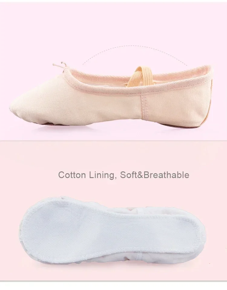 Ballet Shoes Canvas for Girls Dance Slippers Split Sole Gymnastics Skate Yoga Dancing Shoes Kids Ballerina Professional Shoes