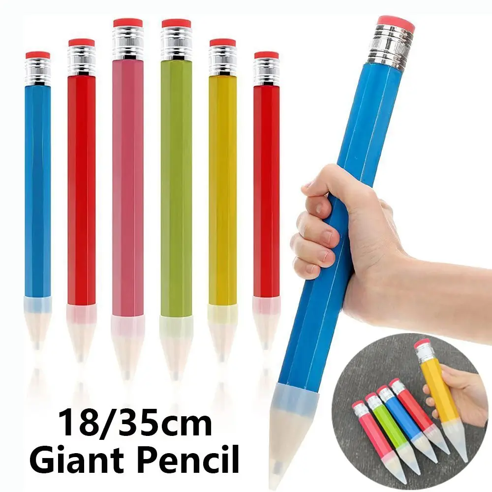 35cm Giant Pencil for Painter Artist Student Large Wood Pencil with Eraser Stationery Novelty Toy School Office Supplies Gift