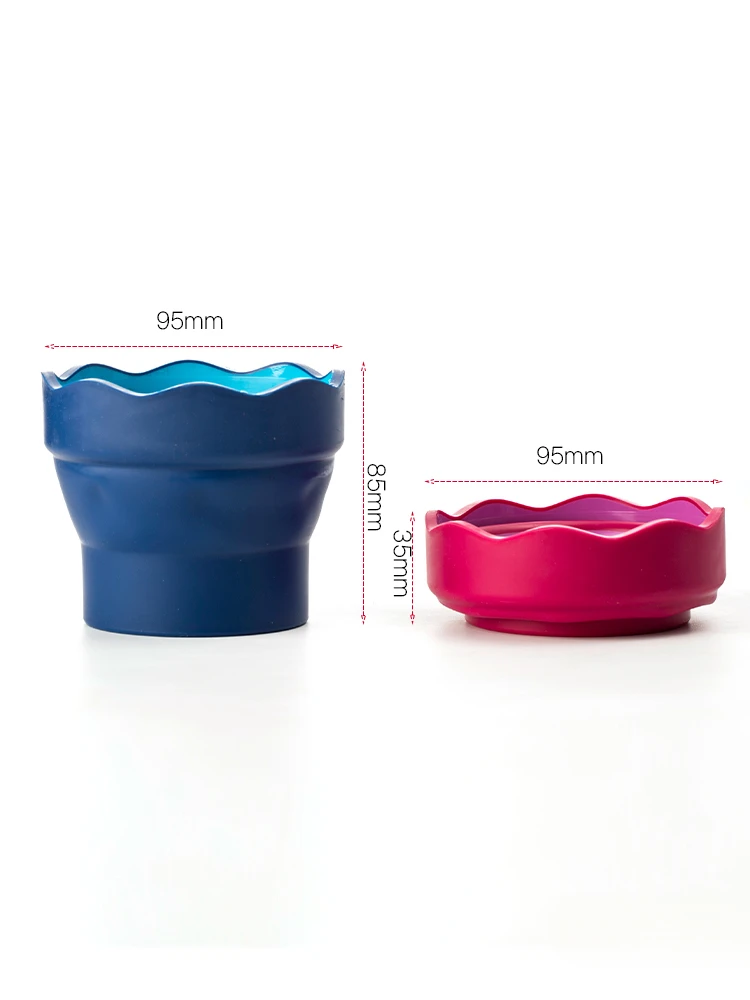 Faber-Castell Clic & Go Folding Mini Paint Bucket with Sakura Watercolor Pen Brush Paint Washer Cleaner Drawing Tools Art Supply