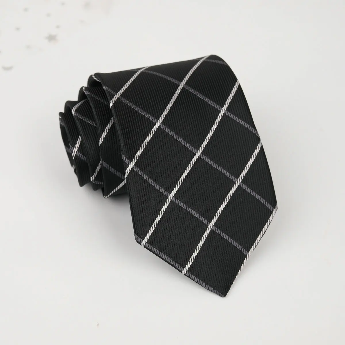 8cm Classic Men's Tie Blue Plaid Striped Neck Tie Paisley Floral Neckties Daily Wear Cravat Wedding Party Gift