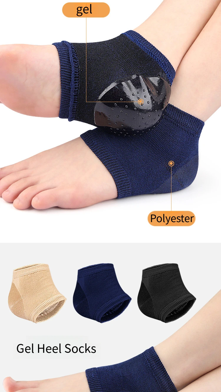Socks Feet Pads for Heels Heel Gel Protective Shock-absorbing Insoles Feet Care Skin Repair Cushion Anti-cracked Foot Sock