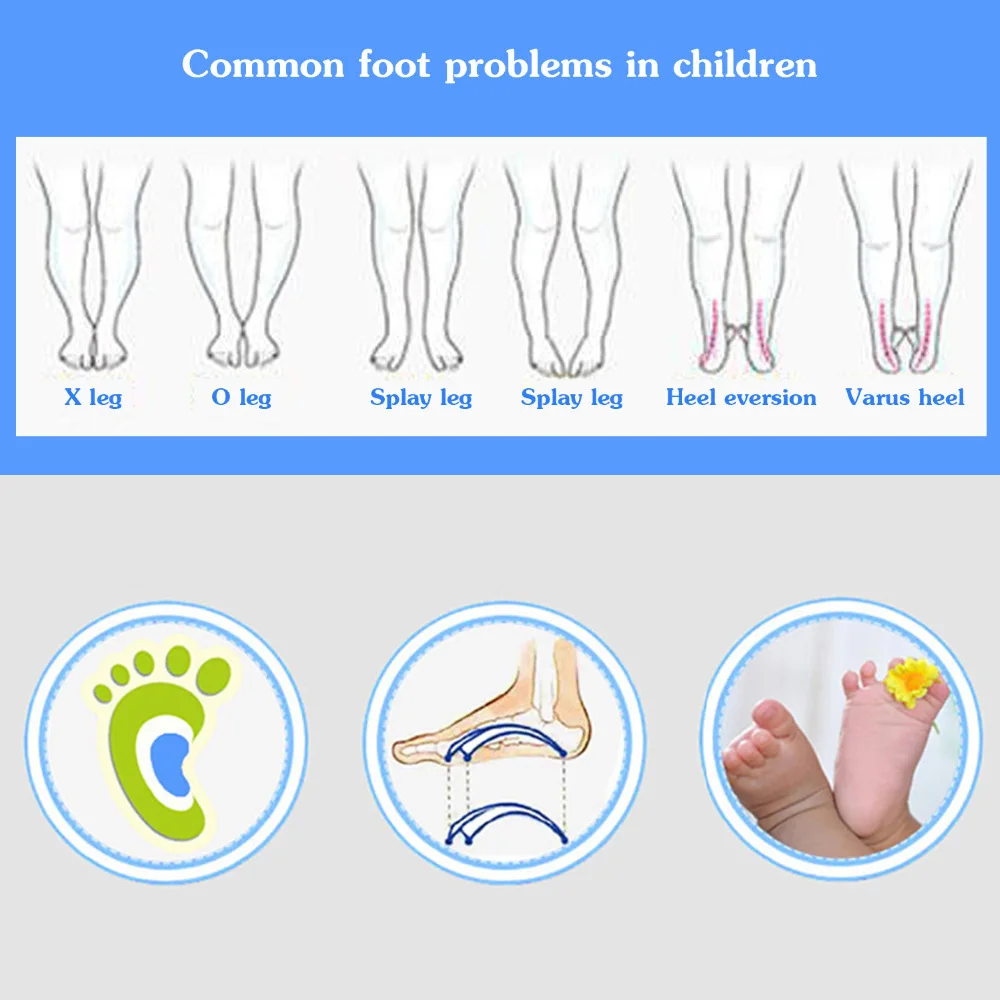 Kids Orthopedic Insoles for Children Shoes Inserts Baby Flat Foot Arch Support Silicone Gel Insoles Plantar Fasciitis Orthotics
